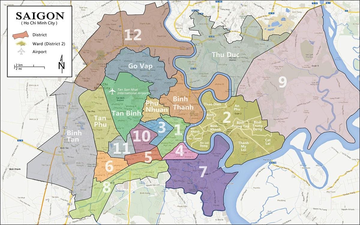 Carte de district 9 ho-chi-minh-ville