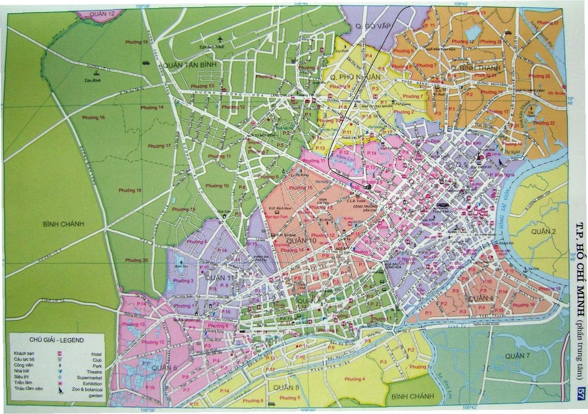 La carte de ho chi minh-rue