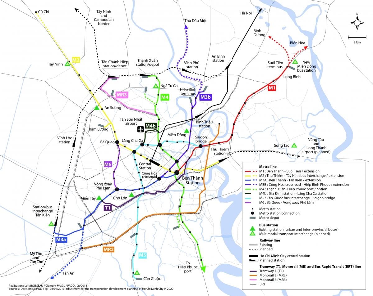 ho chi minh-ville, plan du métro