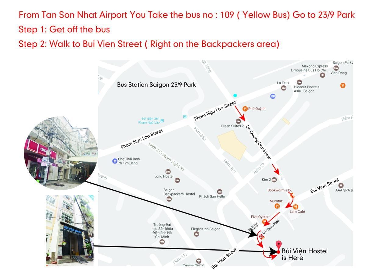 ho-chi-minh-bus 109 la carte de l'itinéraire
