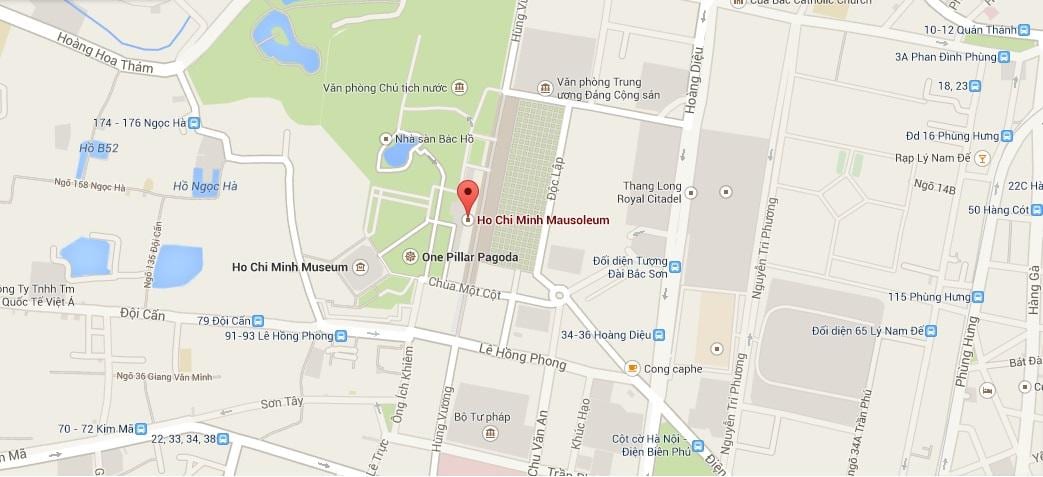 Carte du mausolée de ho chi minh 