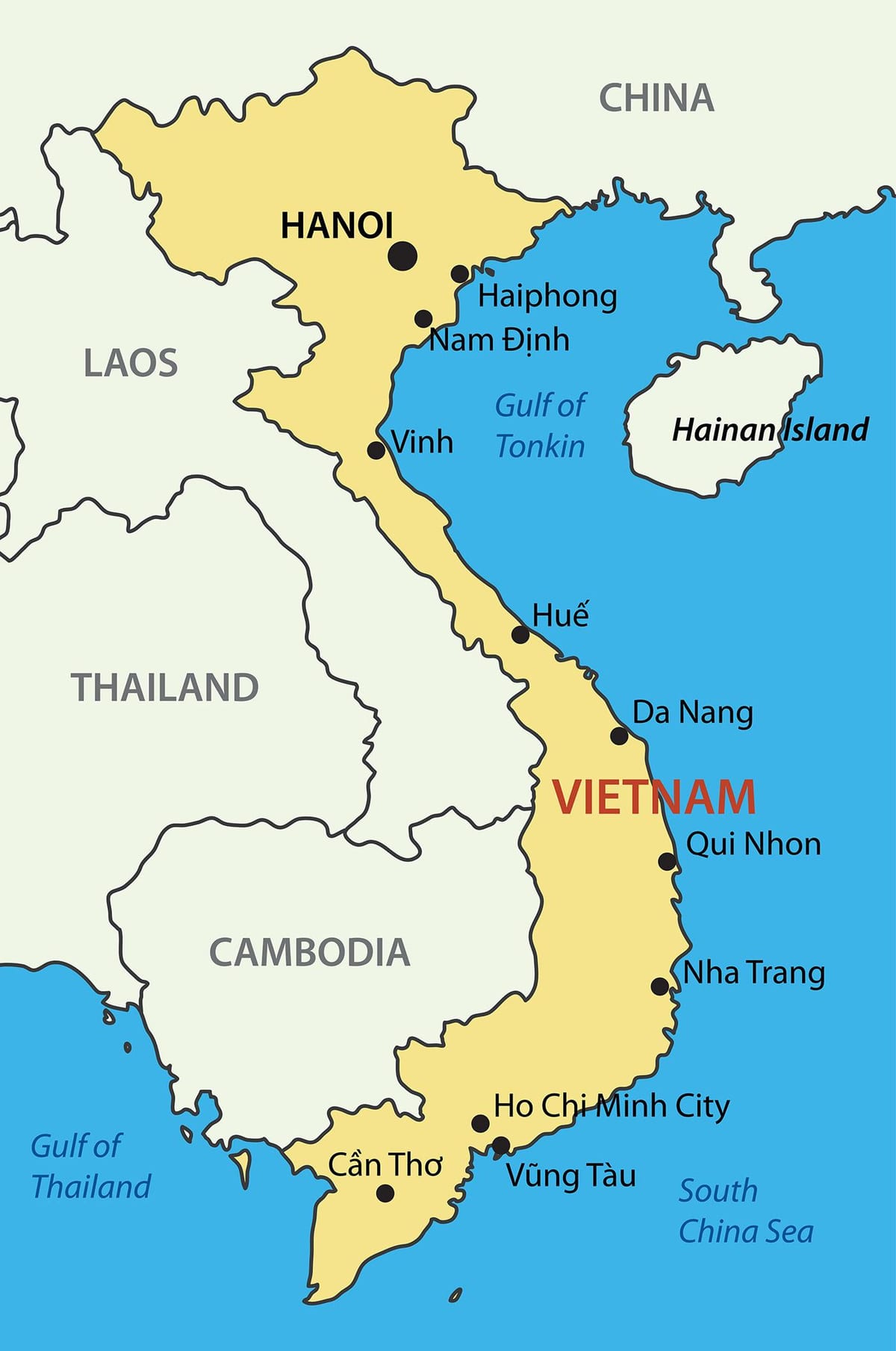 Carte de saigon au vietnam