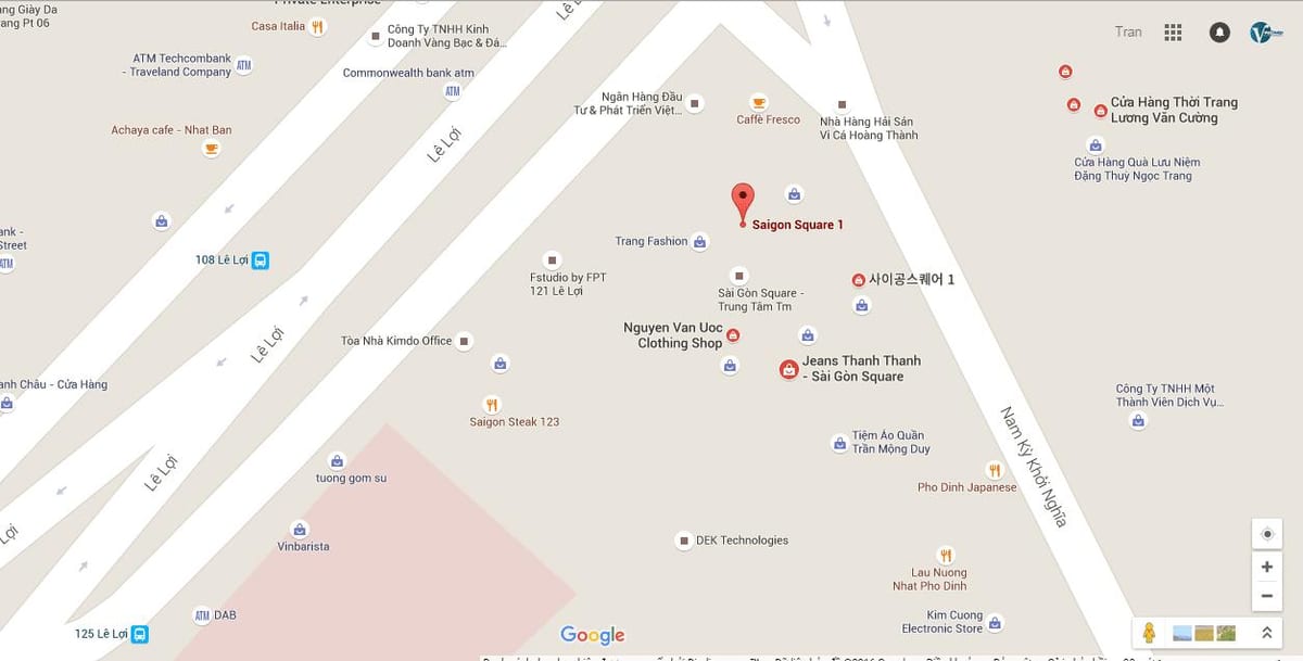 Carte de saigon square