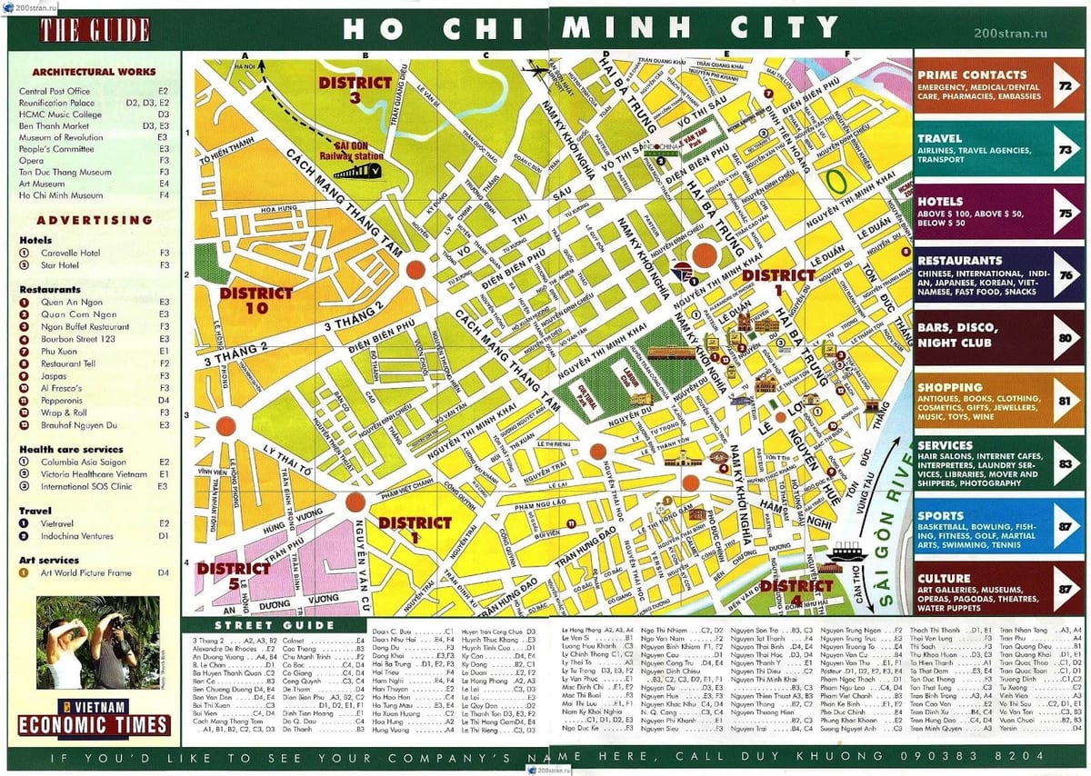 la carte de ho chi minh (vietnam