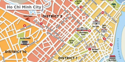 Carte du district 1 de saigon