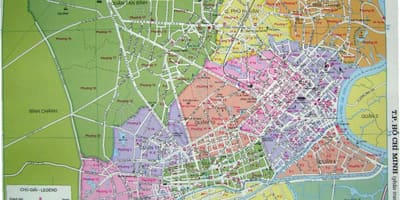 La carte de ho chi minh-rue