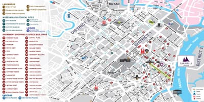 Carte du district 1, ho chi minh ville