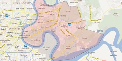 Carte des districts de ho chi minh