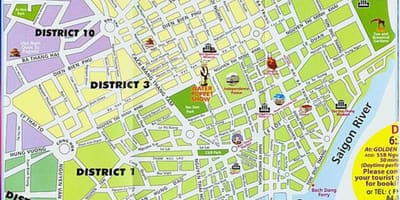 La carte de ho chi minh-ville centre