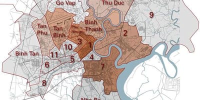 Plan du quartier de saigon