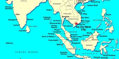 Saigon carte du monde
