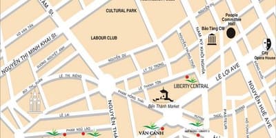 Carte du marché de ben thanh