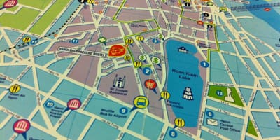 Ho chi minh visite à pied de la carte