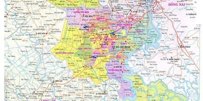 La carte de tp ho chi minh